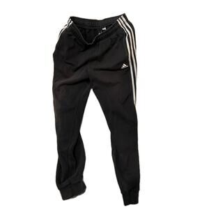Adidas Black White Straight Ankle Joggers Mens M